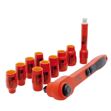 Urrea 1000V socket set 11 pc with accessories 1/2" 5400V